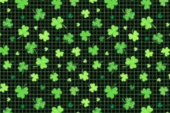 Good Luck Shamrock Plaid on Black
