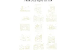 Grabie Watercolor Coloring Book – Landscapes