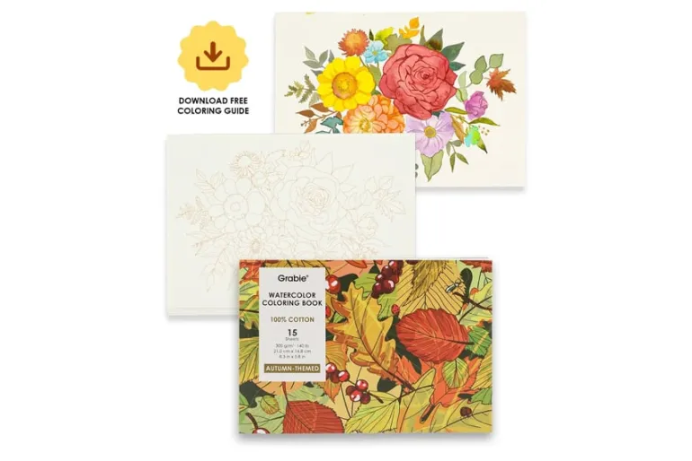 Grabie Watercolor Coloring Book – Forest