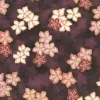 Graceful Cranes Branch on Plum with Gold Metallic Highlight