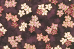 Graceful Cranes Small Blooms on Moss with Gold Metallic Highlight