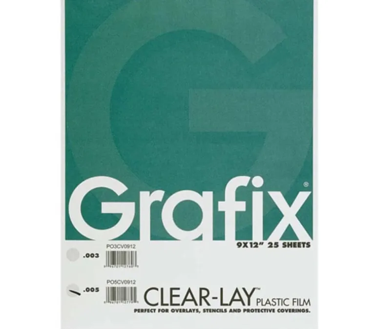 Grafix Acetate Alternative Pad – 9-inch x 12-inch – 25 Sheet – .005in