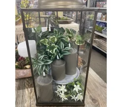 Gray Flameless Real Wax Pillar Set – 3 Piece