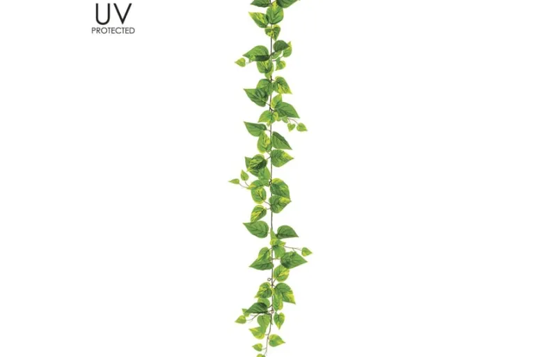 Green Ivy Garland with 98 Leaves, 6′