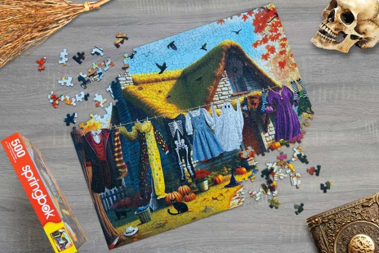 Halloween Laundry Day 500-Piece Puzzle