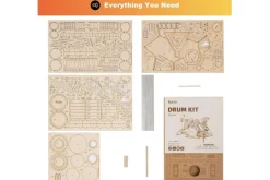 Hands Craft Modern Wooden Model Kit – Drum Kit