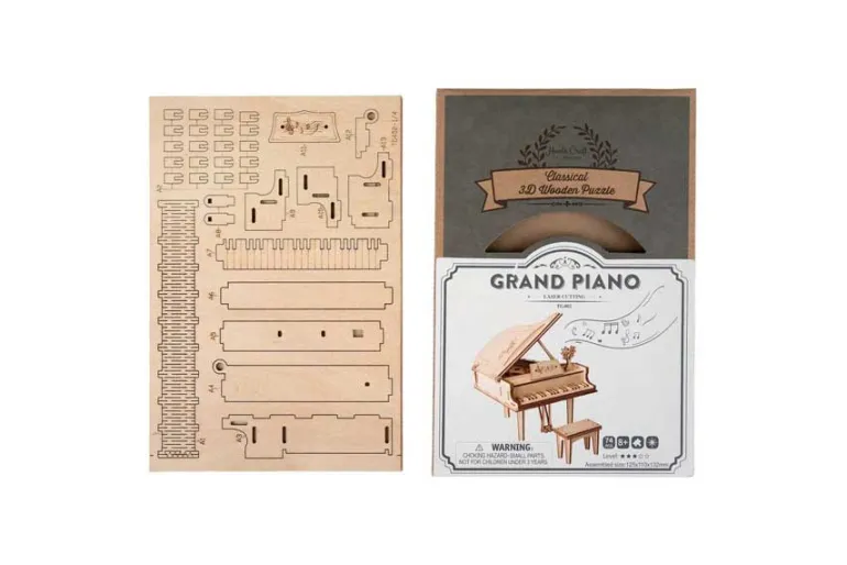 Hands Craft Modern Wooden Model Kit – Piano