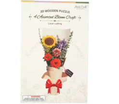 Hands Craft Modern Wooden Puzzle – Flower Bundle