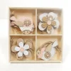 Hanging Flower and Bird Wooden Figures – 8 Piece