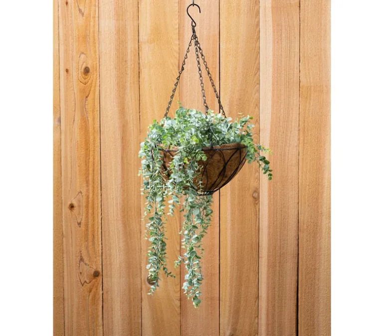 Hanging Wire Basket with Coco Liner – 12-inch
