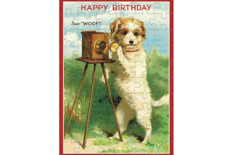 Happy Birthday Language of Flowers 60-Piece Puzzle Card