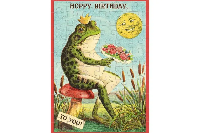 Happy Birthday Language of Flowers 60-Piece Puzzle Card