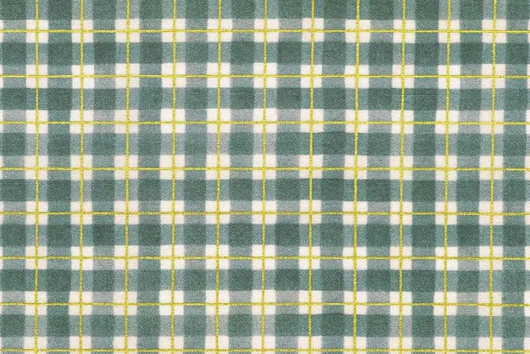 Hello Fall Plaid in Mushroom & Gold Metallic Highlights