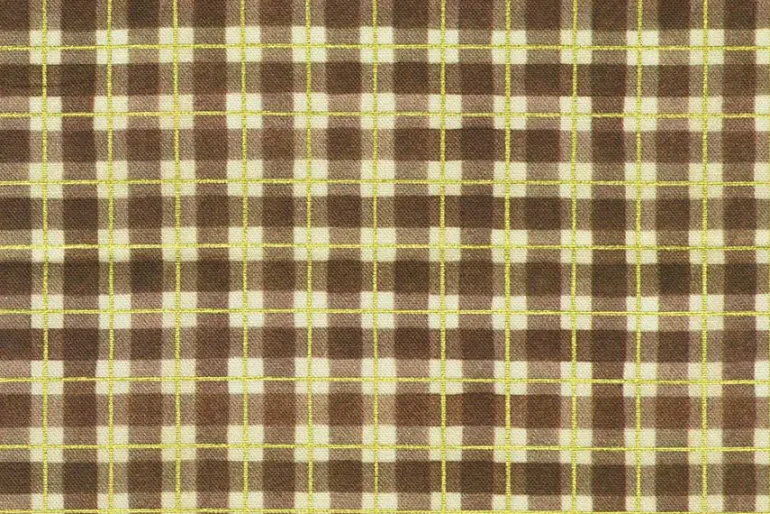 Hello Fall Plaid in Mushroom & Gold Metallic Highlights