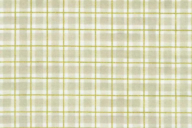 Hello Fall Plaid in Mushroom & Gold Metallic Highlights