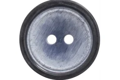 Hemline Black Suit Round Button 20mm 6ct