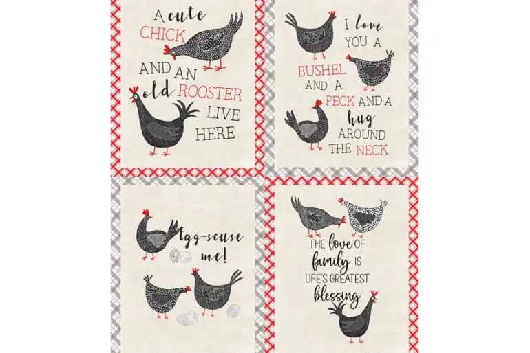 Hen House Leaves in Tonal Black