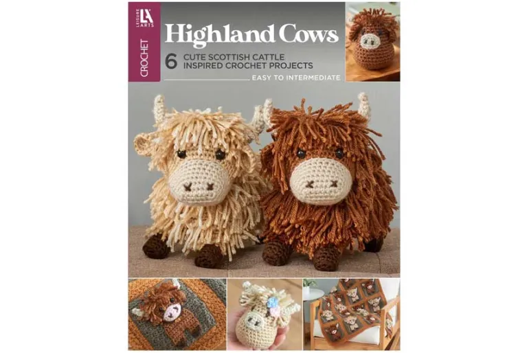Highland Cow Grannysq Crochet Book #7922