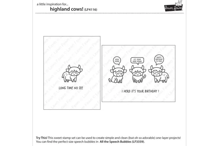 Highland Cows! Add-On Die Set