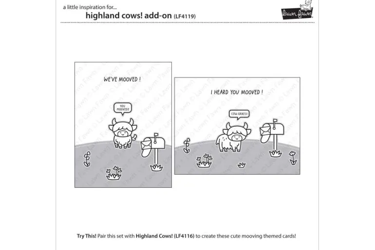 Highland Cows! Add-On Die Set