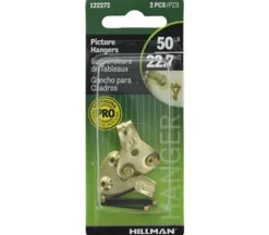 Hillman Picture Hanger – 50lb – Brass – 2 Piece