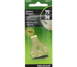 Hillman Picture Hanger – 75lb – Brass – 1 Piece