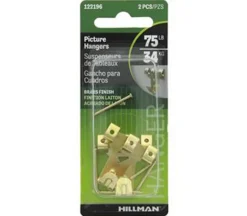 Hillman Picture Hanger – 75lb – Brass – 2 Piece