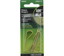 Hillman Picture Hanger – 100-pounds – Brass
