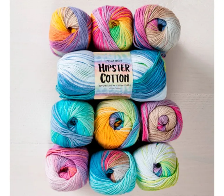 Hipster Cotton Yarn – Lightweight 100% Cotton Yarn for Knitting & Crochet