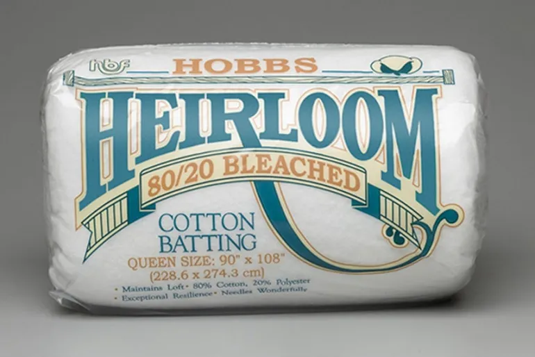 Hobbs Heirloom Batting – 80% Cotton/20% Polyester 90-inch x 108-inch – Black