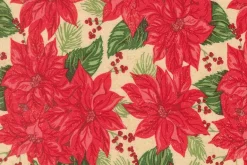 Holiday Cheer Vintage Poinsettia on Natural
