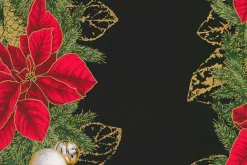 Holiday Flourish Forest Glen Dots on Evergreen with Gold Metallic