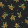 Holiday Flourish Forest Glen Dots on Cream with Gold Metallic
