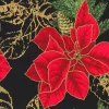 Holiday Flourish Forest Glen Poinsettia Cream w/ Metallic Gold