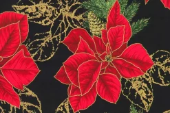Holiday Flourish Forest Glen Poinsettia Cream w/ Metallic Gold