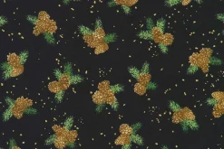 Holiday Flourish ForestGlen Garland Stripe Cream w/ Metallic Gold