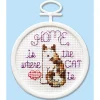 Home is Where the Cat Is 2.5-inch Mini Cross Stitch Kit #5037