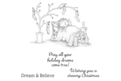 House-Mouse Holiday Dreams Cling Rubber Stamp Set