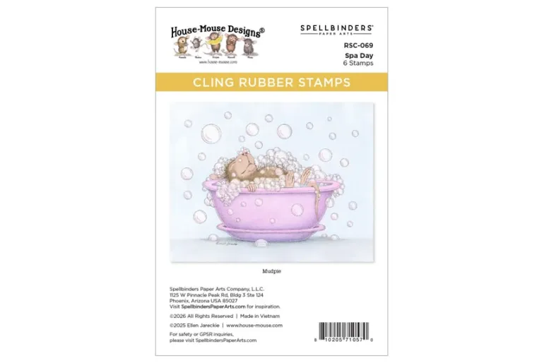 House-Mouse Spa Day Cling Rubber Stamp