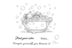 House-Mouse Spa Day Cling Rubber Stamp