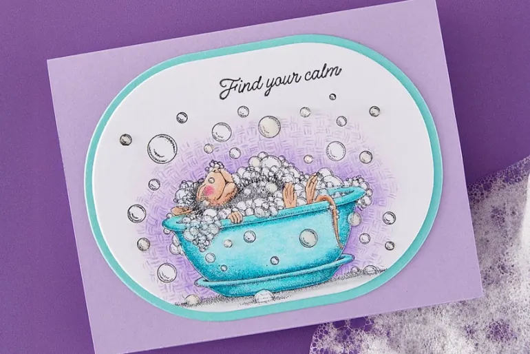 House-Mouse Spa Day Cling Rubber Stamp