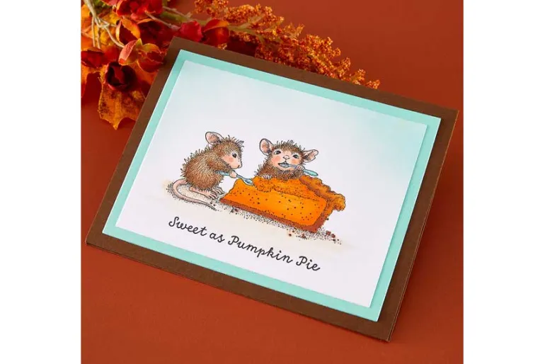 House-Mouse Sweet as Pumpkin Pie Cling Rubber Stamp Set
