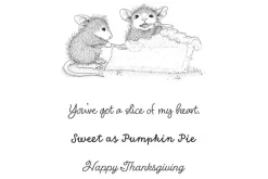 House-Mouse Sweet as Pumpkin Pie Cling Rubber Stamp Set