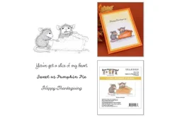 House-Mouse Sweet as Pumpkin Pie Cling Rubber Stamp Set