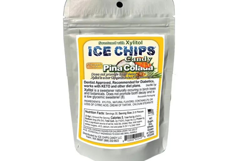Ice Chips Licorice Xylitol Candy 2oz Pouch