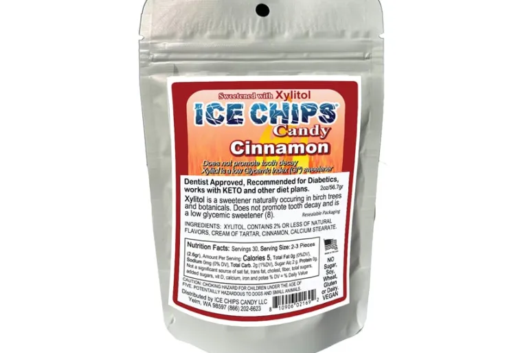 Ice Chips Strawberry Daiquiri Xylitol Candy 2oz Pouch