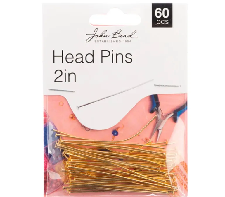 2-inch Head Pins 20GA – Gold 60pcs