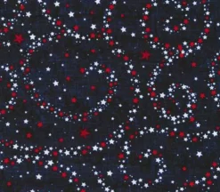 108-inch Wide Quilt Back Timeless Treasures USA Swirly Stars – On Navy