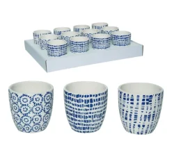 Indigo Pattern Clash Planter – 1 Planter – Style Shipped is Randomly Picked
