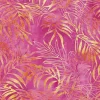 Island Zest Batiks Palm Cluster in Sunset Orange and Yellow